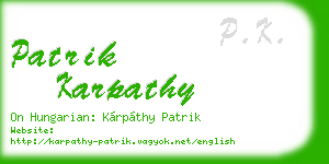 patrik karpathy business card